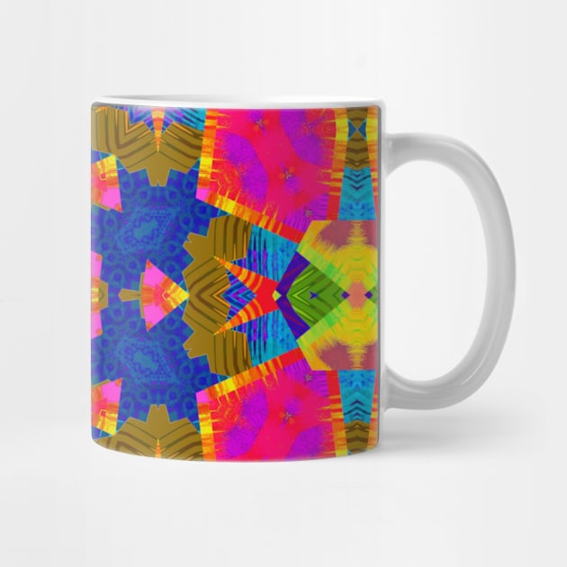 Hexagon abstract bright colors by Stonerin